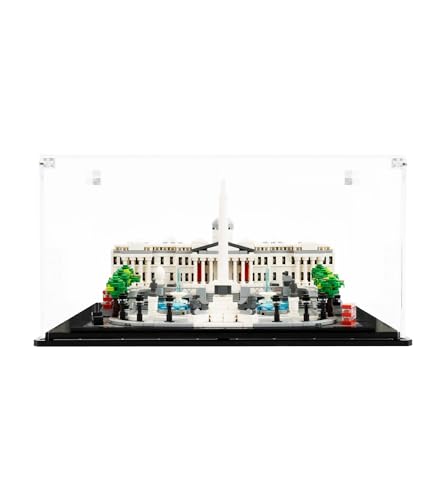 Image of icuanuty Acrylic Display Case for Lego Architecture Trafalgar Square Set 21045, Dust Protected Storage and Organize Display Box, Size: 30x30x15 cm