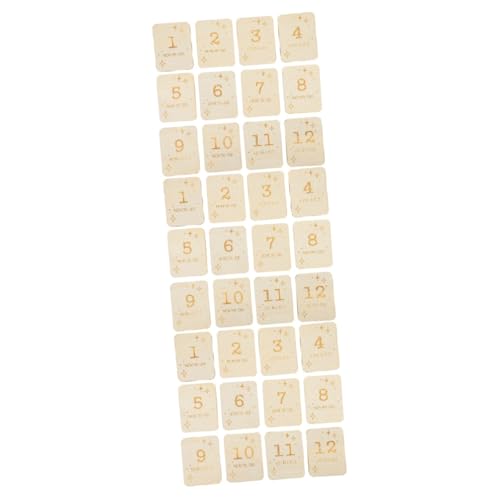 36pezzi Carte Di Crescita Per Ragazzo Ragazza Legno Cards Per Foto Mensili e Commemorative Adatte Per Compleanni e Ricordi Speciali
