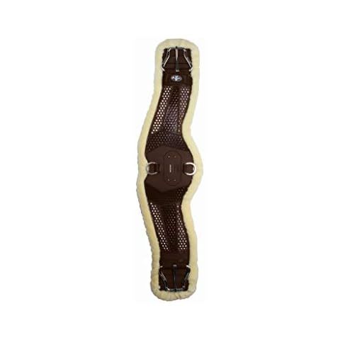 Professional's Choice Contoured Cinch for Horses | Durable, Breathable & Adjustable Girth with Fleece Lining | Available in 6 Sizes & 2 Colors | 28" Chocolate Cover