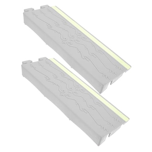 Unomor Threshold Ramps for Wheelchair Set of 2 Non Slip Doorway Ramps for Wheelchair Light Grey