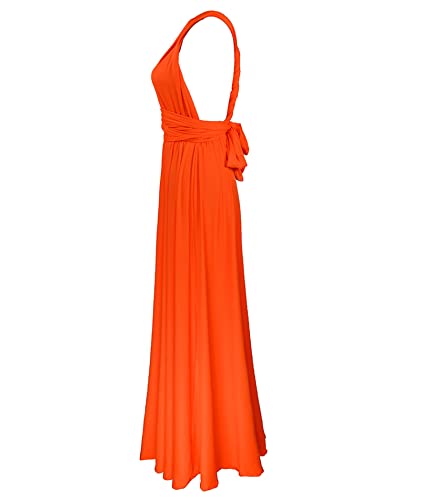 Image of Sexyshine Women's Backless Gown Dress Convertible Multi-Way Wrap Halter Cocktail Dress Bandage Bridesmaid Long Dresses