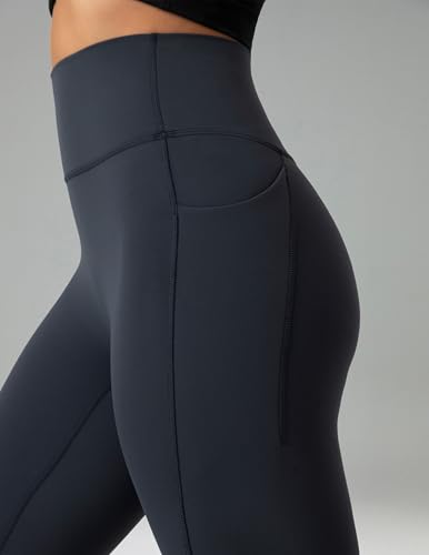 Image of Colorfulkoala Dreamlux No Front Seam Capri Leggings with Pockets for Women - High Waisted 21 inch Buttery Soft Yoga Pants