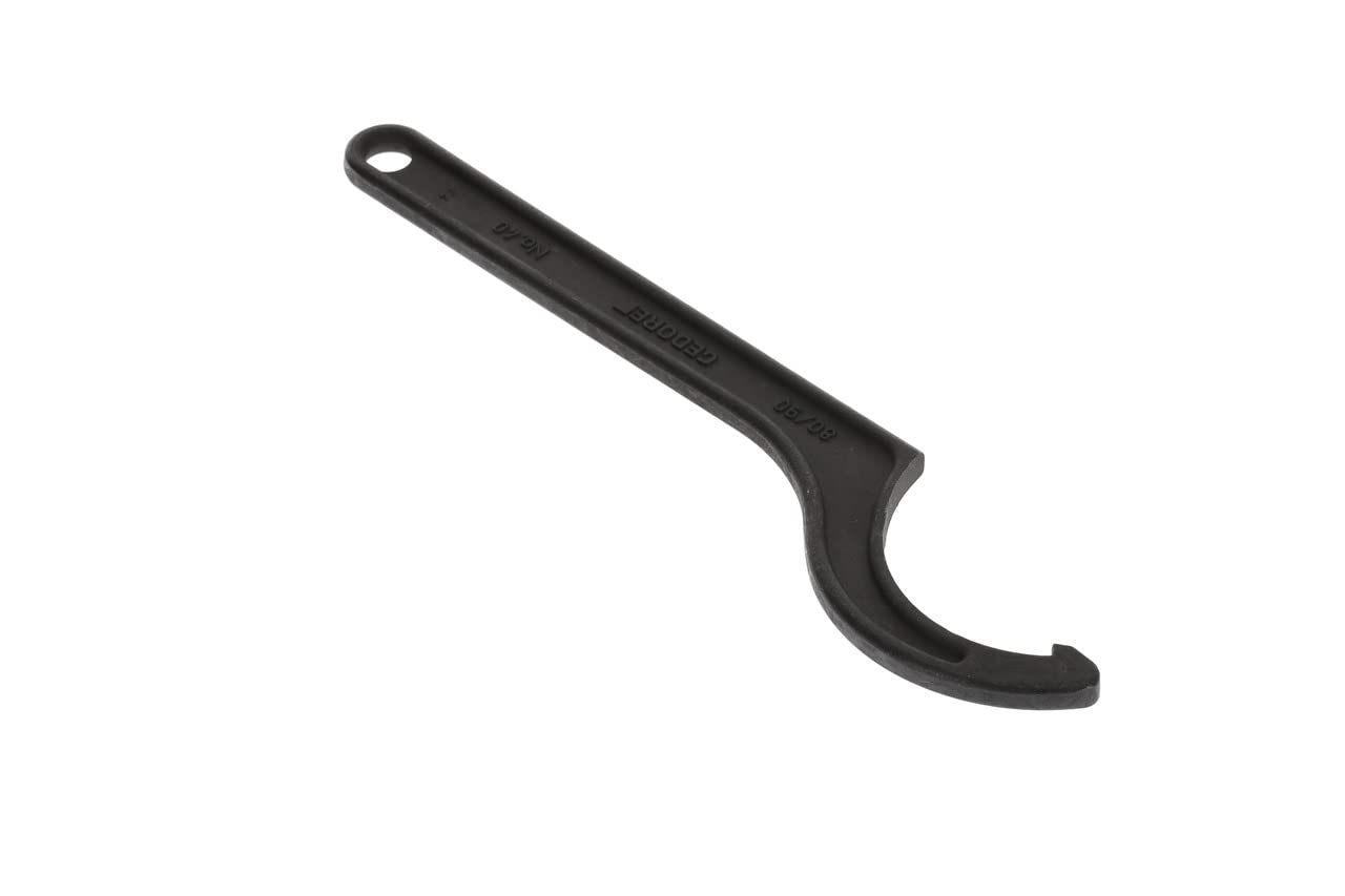 GEDORE Llave de gancho con nariz, Para tuercas ranuradas, Ancho de llave de 80 a 90 mm, Diámetro de punta 5 mm, Llave, 40 80-90