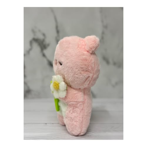 Image of ADORA Hooded Teddy Bear Soft Toy - Kawaii Plushie for Kids, Cute & Huggable Baby Plush Toy, Lovable Gift for Boys & Girls, Ideal for Birthdays & Special Occasions (Teddy Flower)
