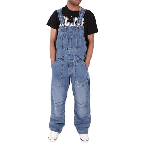 Men's Denim Suspenders Overalls Long Pants