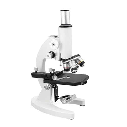 IGZVMBO Microscopio monocultural XSP-02 Microscopio biológico para laboratorio de ciencias estudiantiles, gris claro