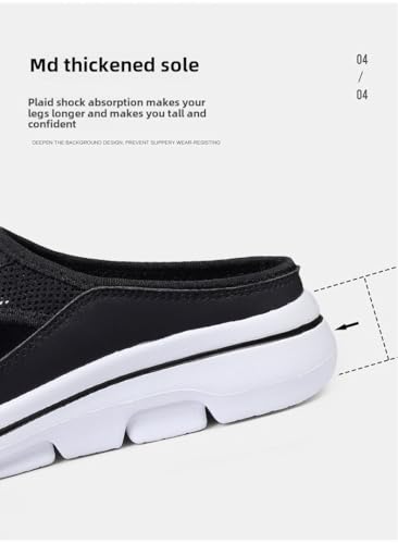 Mules for Men Shoes Slip on Sneakers Knit Flats Lightweight Breathable Comfortable Walking Shoes4