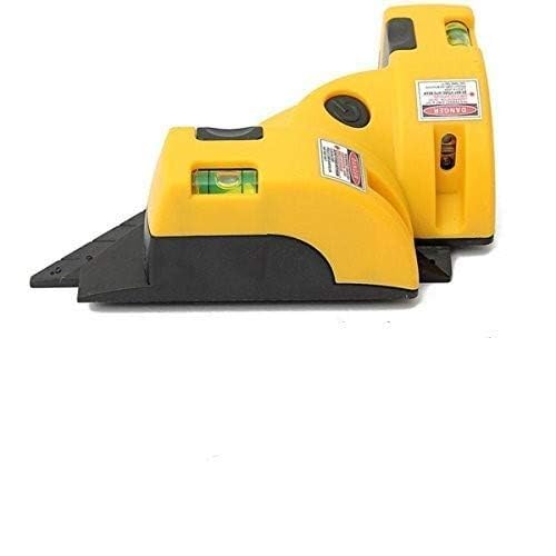 Premium Right Angle 90 Degree Laser Level - Cross Line Tiling Leveling Laser Beam Measurement Tool with Horizontal & Vertical Line Projection and Two Suction Cups 1 pic-image-36