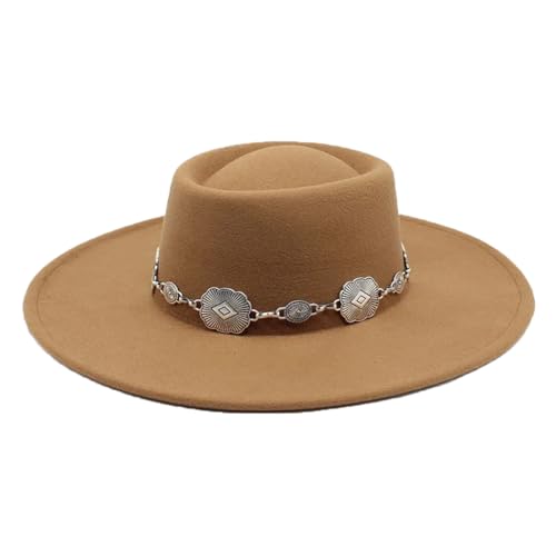 Chapeau de mariée fedora femme feutre grand bord 9.5cm casquette formelle de jazz