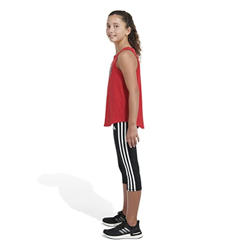 Image of adidas Girls Sleeveless Curved Hem Tank Top