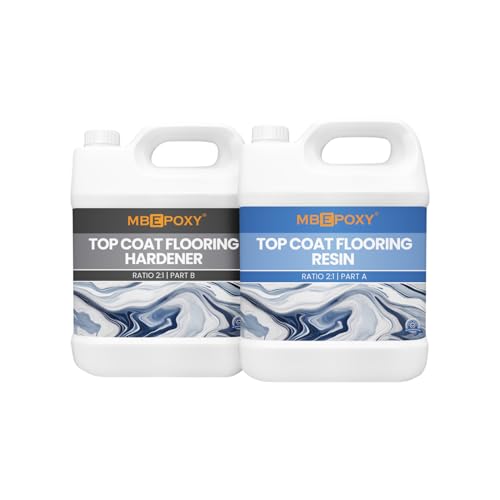Image of Top Coat Flooring Resin 9kg | Self Leveling | Suitable for Concrete, Garage, Workshop, Countertop Basement Flooring | High Gloss, Smooth Finish, Bubble Free, UV, Heat & Water Resistant
