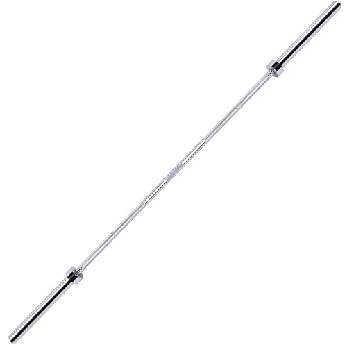 Fitvids Olympic Barbell Bar for Weightlifting and Power Lifting, 700 Pound Capacity, 2 Inch Diameter, 7 Feet