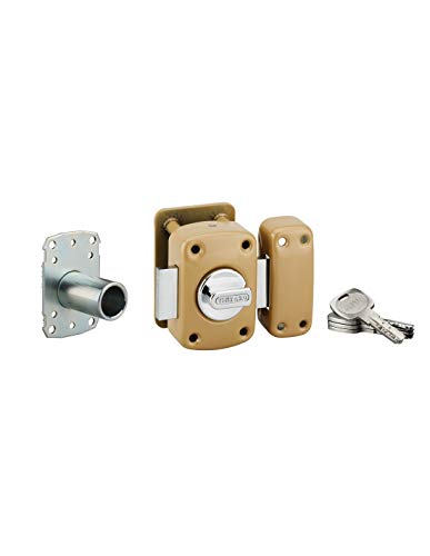 THIRARD - Transit 2 high Security Lock with Button and Cylinder 45 mm - 98610, Gold
