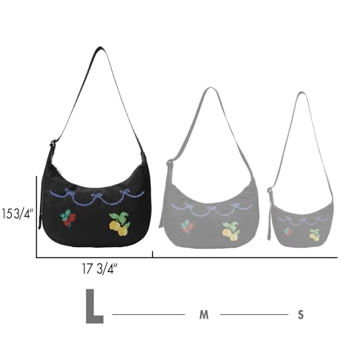 Image of Medium Nylon Crossbody Crescent Bag: Slouchy Style Shoulder Casual with Adjustable Strap