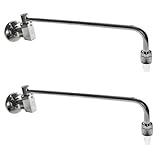 Sunrise Heavy Duty 12' Automatic Water Flow Swing Faucet for Commercial Grade Wok Range, Wall Mounted (2)