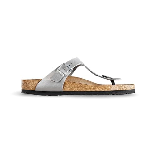 Birkenstock Arizona Birko Flor Sandalias Plateadas Para Mujer EU 39
