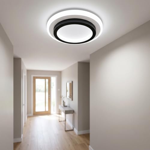 Image of Rimless LED Surface Panel Light | 50 W | 8k Lumens | Cool Warm White | 4kV Surge Protection | Available in Black & White | Ideal for Office, Kitchen & Living Room (Round Black)