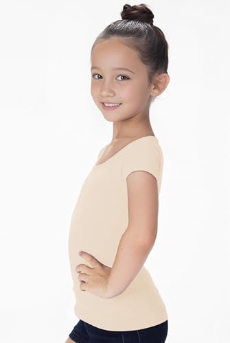 Kurve Premium Girls Seamless Supersoft Cap Sleeve Stretchy Top, UV UPF 50+ (Made in USA)2