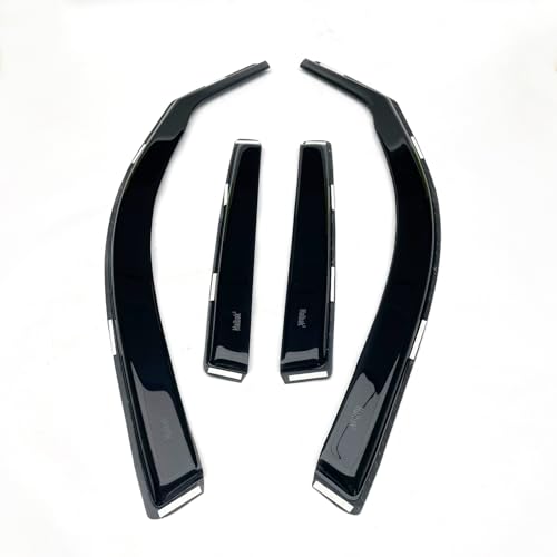Haibak Wind Deflectors Set Compatible With Mercedes Benz C Class W204 4 Doors Saloon 4Pcs 2007-2014 Tinted in Channel Fitment