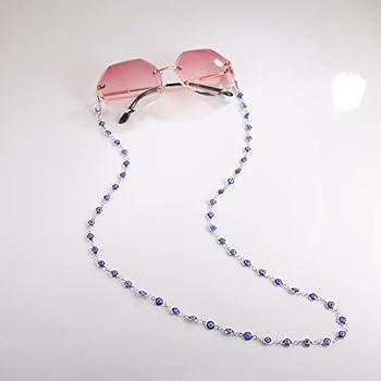 LIKGREAT Evil Eye Glasses Chains Turkey Blue Eye Eyeglasses Strap