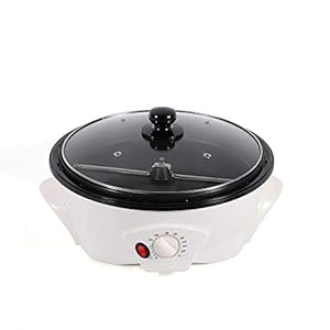 Yunrux Elektrische koffiebrander met instelbare temperatuur van 0-240 graden Celsius voor het huishouden, koffiebonenrooster, koffiebonenrooster, koffierooster, koffierooster, met de beste capaciteit 300-500 g