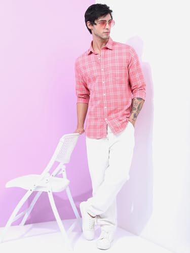 Image of Highlander Cotton Blend Men Shirt, Regular Fit