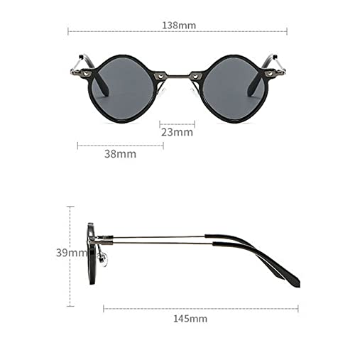 COTIA Retro Polygon Small Square Sunglasses Women Fashion Clear Ocean Lens Shades UV400 Men Punk Sun Glasses4