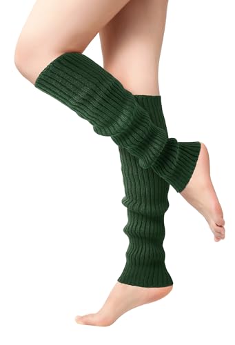 Image of Pleneal Leg Warmers for Women - Leg Warmers 80s Ribbed Knitted Long Socks for Yoga Party Sports Fashion Accessories