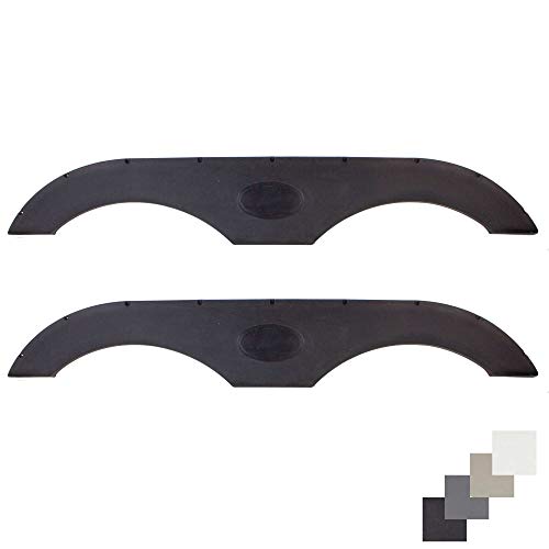 Alpha Systems Pair of RecPro Tandem Trailer Fender Skirt in Black for RVs Campers and Trailers | Made in USA