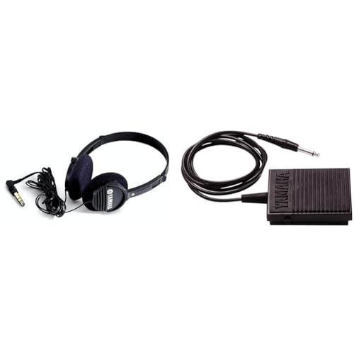 Image of Yamaha RH1C Portable Headphones and FC5 Sustain Pedal for Portable Keyboards Bundle