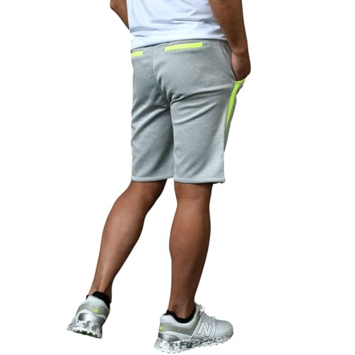 COMON GOLF(コモンゴルフ) ゴルフウェア メンズ ゴルフパンツ ハーフパンツ ショートパンツ 短パン 半ズボン ストレッチ 大きいサイズ ポンチ素材 ウエストゴム ライン ネオンカラー 蛍光 春夏 春 夏 CG-S22003