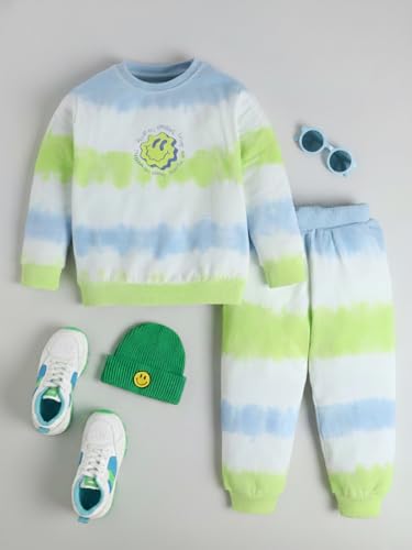 Image of POLKA TOTS 100% Cotton Full Sleeve Co-Ord Joggers for Kids | Winter Wear for Kids, Toddler & New born | Cozy Sweatshirt & Joggers, Baby Dress for Boys & Girls | Warm Clothes from 6 Months to 8 Years
