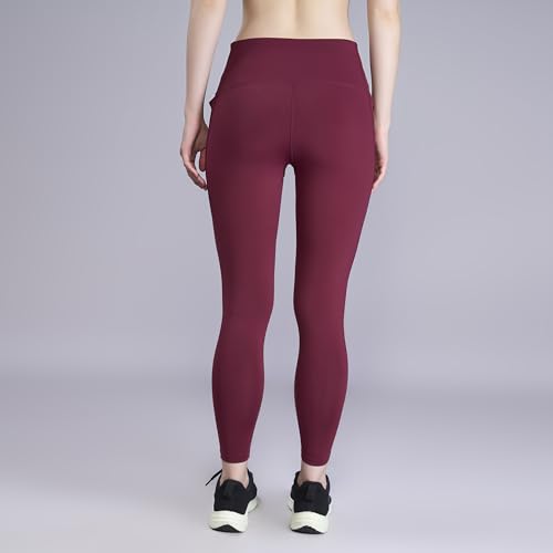Image of HERSENSE Women's High Waisted Leggings with 2 Deep Pockets | Stretchable Activewear Tights for Gym, Yoga, Running & Workout | Comfortable Fit Black