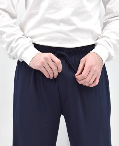 Andrew Scott Men's Lounge Pants | Multi Packs & Colors | Soft & Light Cotton Drawstring Yoga Lounge & Sleep PJ Pants3
