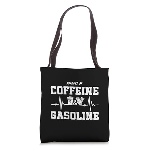 Bolso Tote Powered By Gasoline And Caffeine Mechanic Lover miniatura 1