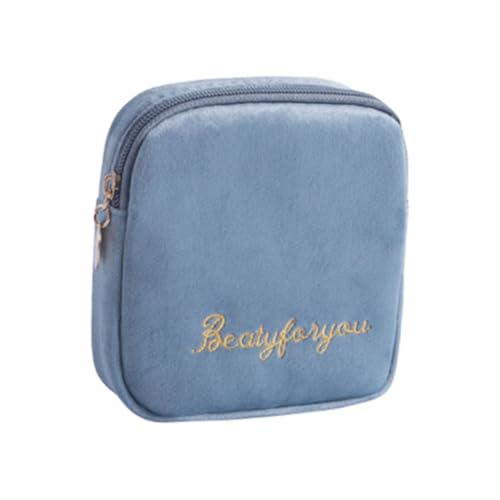 Bolsa de almacenamiento con cierre para toallas sanitarias color azul miniatura 1