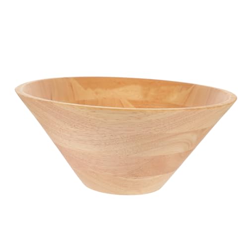 TOYMYTOY ラバーウッド製錐形サラダボウル 軽量で耐久性のある木製野菜 果物用サービングボウル おしゃれなキッチン食器 一人暮らしに
