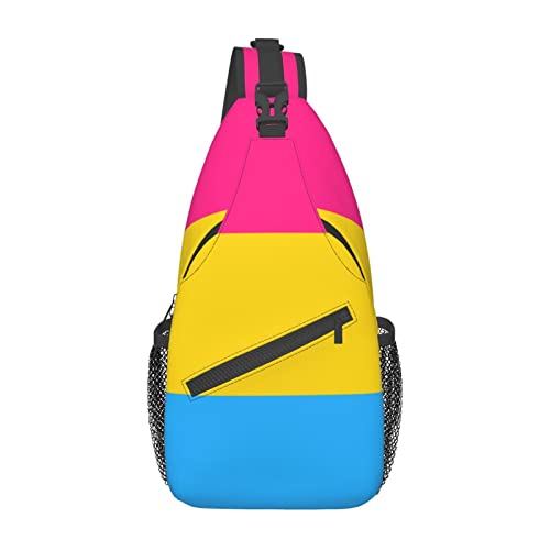 Mochila Bandolera Unisex Negra Pansexuality Pride miniatura 2