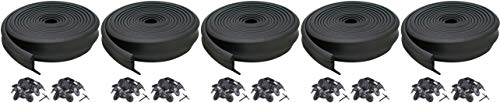M-D Building Products, Black 3749 Garage Door Bottom Rubber, 16 Feet 5 Pack