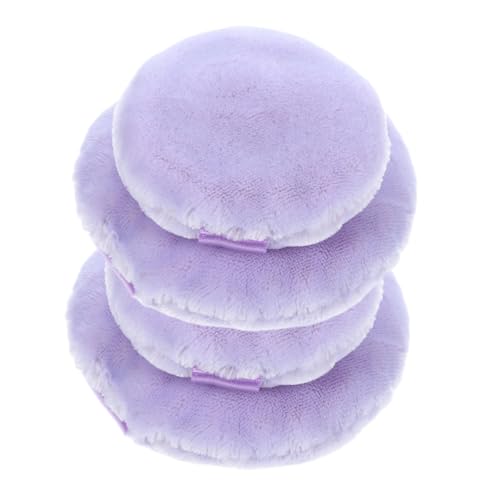 Homoyoyo 4 Piezas Polvo Maquillaje Puff Algodón Suave Aplicador para Base y Polvo Suelto Esponja Maquillaje para Mujer Cómodo y Uniforme