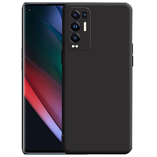 Olliwon Coque pour Oppo Find X3 Neo 5G, Antichoc et Anti Rayures, Housse Etui en TPU Souple Ultra Mince en Silicone pour Oppo Find X3 Neo 6,55 Pouces, Noir Cover