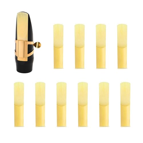 DRERIO Rico Cañas para Saxo Alto 2 Fuerza, Paquete de 10- Cañas tradicional n.2 para clarinete