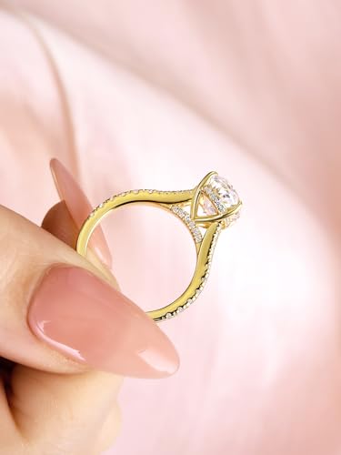 3.5 Carat Oval Cut Engagement Ring with Split Shank, 5A Cubic Zirconia Promise Ring for Women in Sterling Silver4