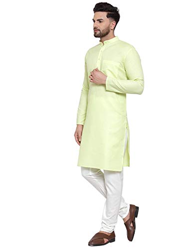 Image of Jompers Men's Cotton Regular Fit Solid Kurtas