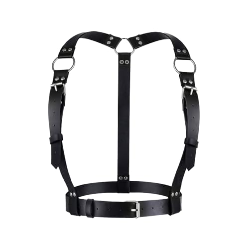JAMNGHB Arnés para mujer, cinturón de cintura con cadena punk, cinturón de disfraz para vestido envolvente, cinturón de cintura para traje, falda, jeans, joyería, Negro, As detailed discrption