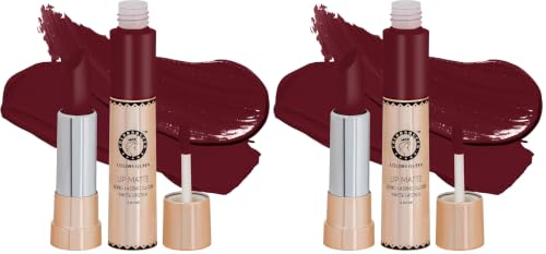 Image of Colors Queen 2 in 1 Matte Lipstick | Lip Matte | Long Lasting Gloss, Waterproof, Non Transferable | (27 - Onion) (Pack of 2)