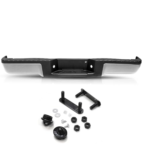 TUSDAR Rear Bumper Replacement for 2009-2014 Ford F150 w/o Sensor Hole and w/o Tow Hitch Complete Back Bumper Assembly One Piece Package