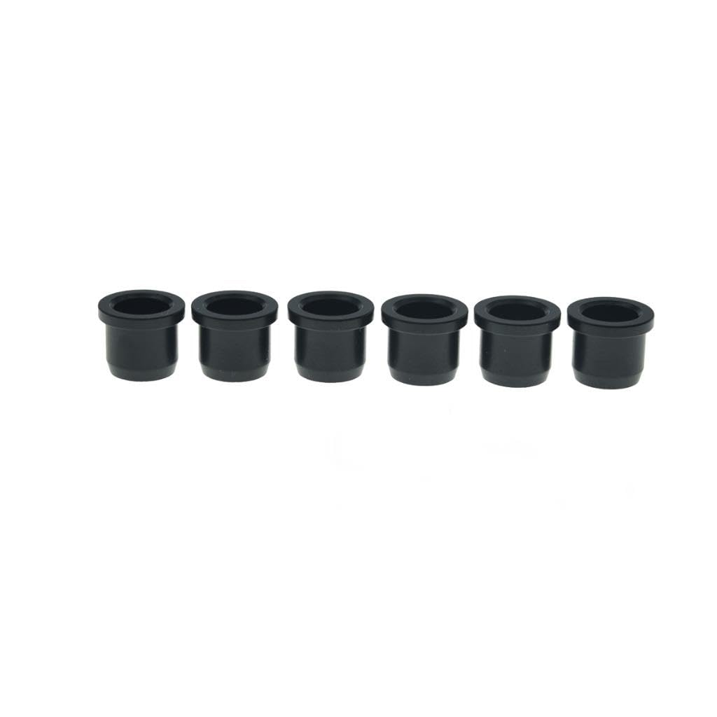 Dopro Set of 6 Brass String Through Body String Ferrules 5/16" String-Thru Ferrules for American Standard/Vintage Tele/Telecaster Upgraded version Black