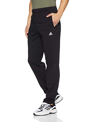 Image of Adidas Men's Athletic Fit Mid Rise Polyester, Cotton Track Pants