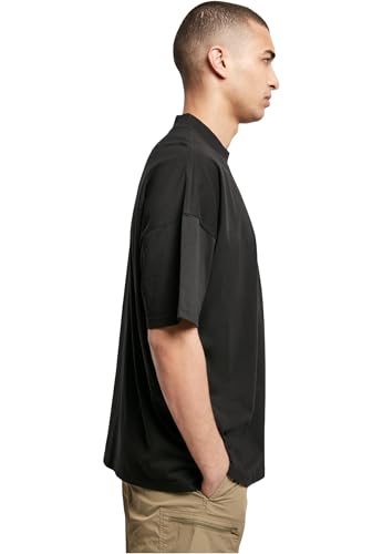 Urban Classics Oversized Mock Neck tee Camiseta, Negro, S para Hombre